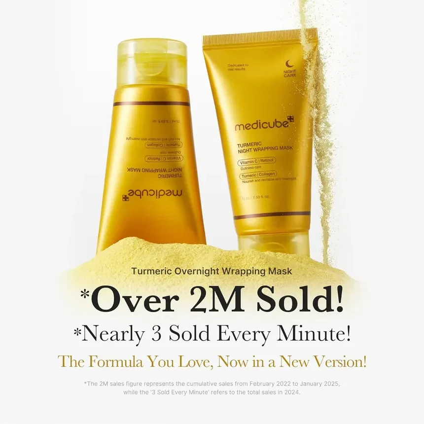 MEDICUBE Kojic Acid  Turmeric Night Wrapping Mask - 75ml