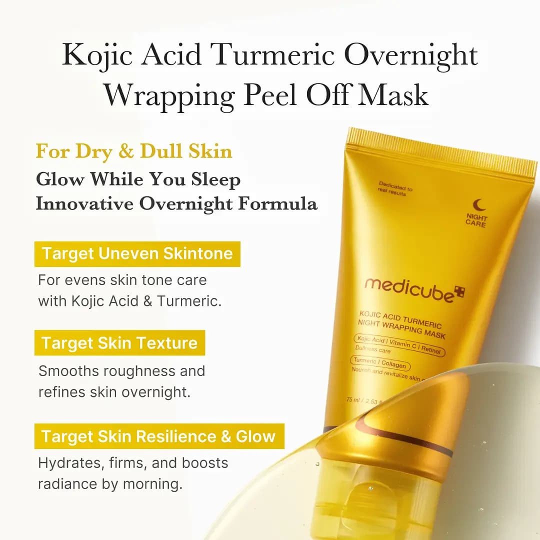 MEDICUBE Kojic Acid  Turmeric Night Wrapping Mask - 75ml