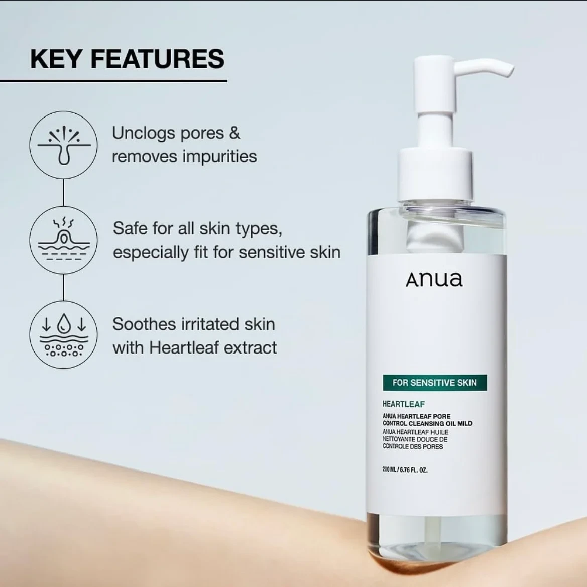 ANUA  Heartleaf Pore Control Cleansing Oil Mild - 200ml