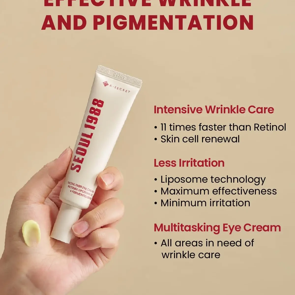 KSECRET Seoul 1988 Eye Cream  Retinal Liposome 4% + Fermented Bean – 30ml
