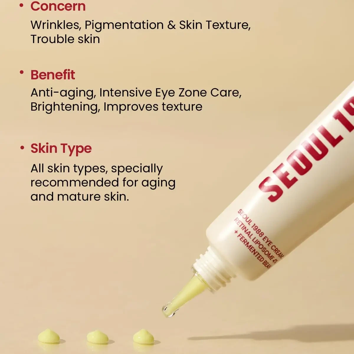KSECRET Seoul 1988 Eye Cream  Retinal Liposome 4% + Fermented Bean – 30ml