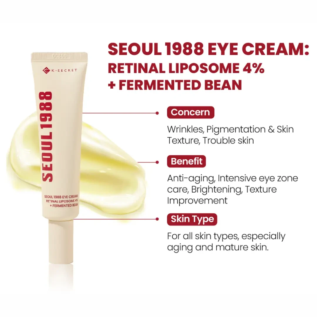 KSECRET Seoul 1988 Eye Cream  Retinal Liposome 4% + Fermented Bean – 30ml
