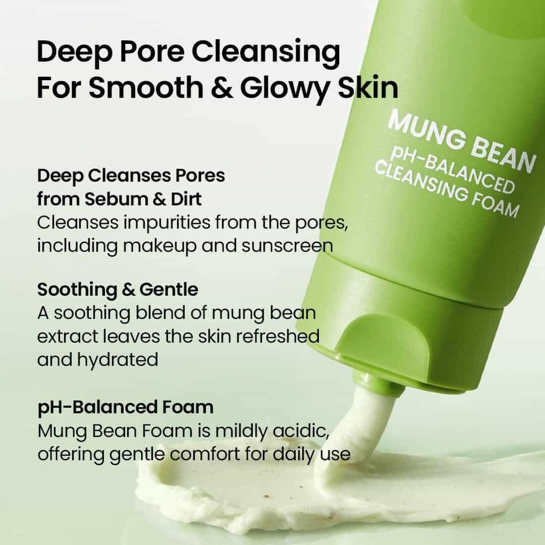 BEPLAIN  Mung Bean pH-Balanced Cleansing Foam - 80ml