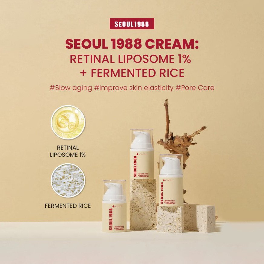 KSECRET Seoul 1988 Cream  Retinal Liposome 1% + Fermented Rice – 50ml