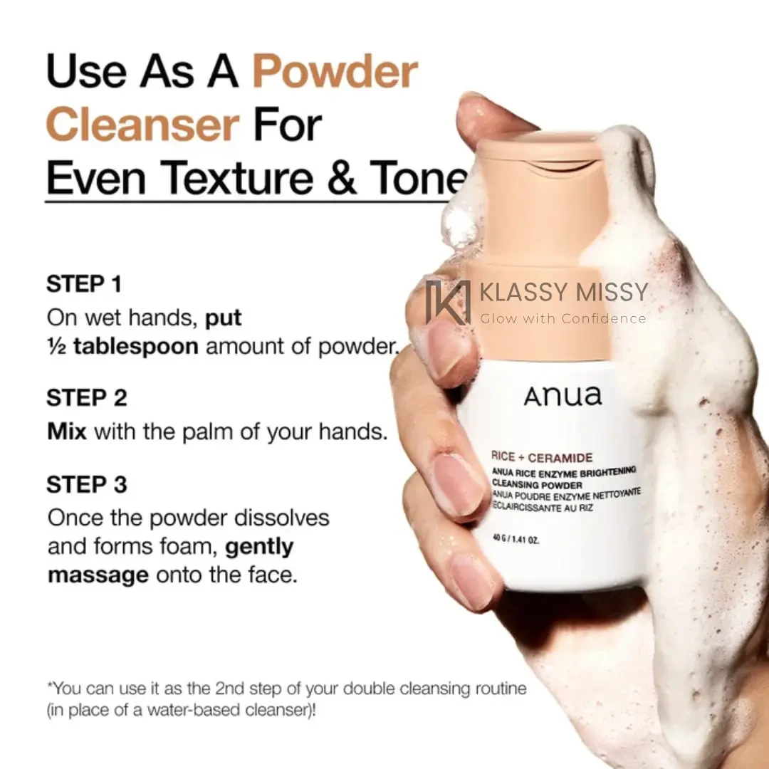 ANUA  Rice Enzyme Brightening Cleansing Powder - 40ml
