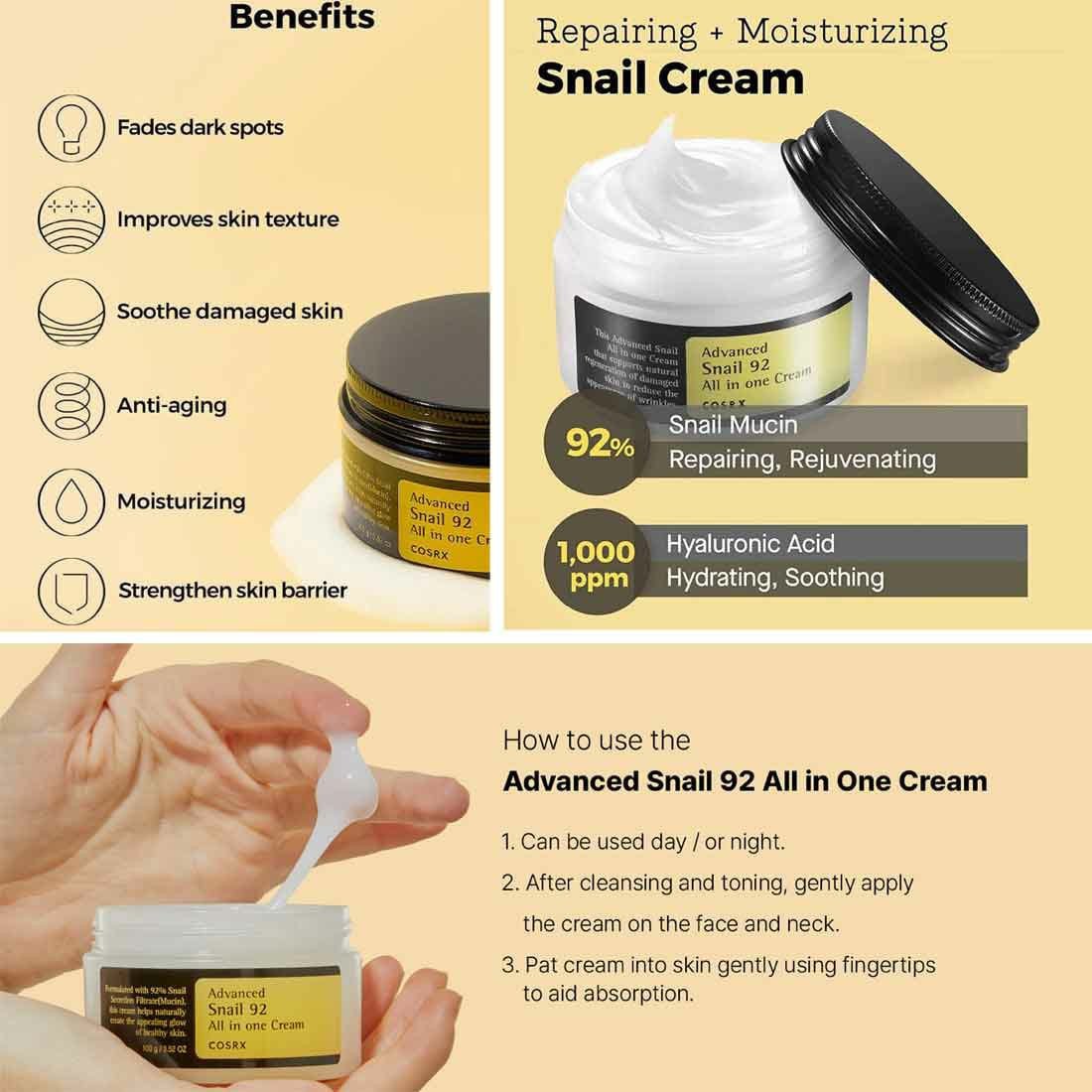  Cosrx  Advanced Snail 92 All-in-One Cream 100g