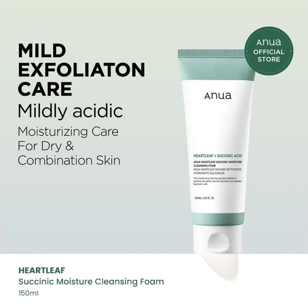 ANUA  Heartleaf Succinic Moisture Cleansing Foam - 150ml