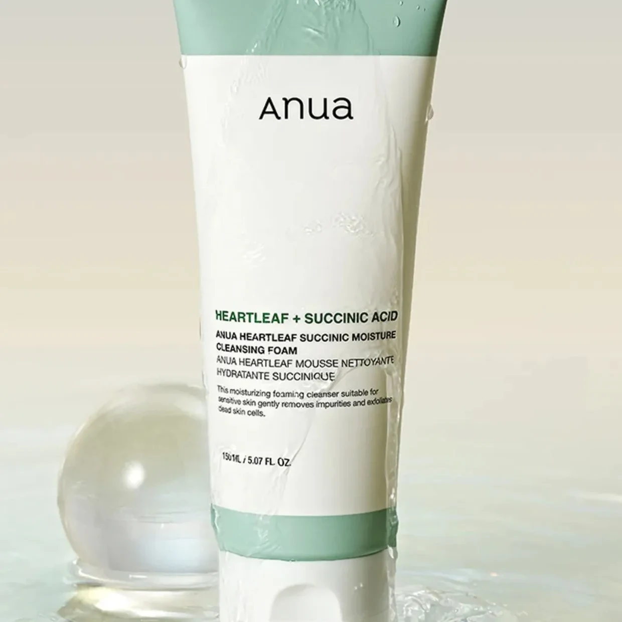 ANUA  Heartleaf Succinic Moisture Cleansing Foam - 150ml