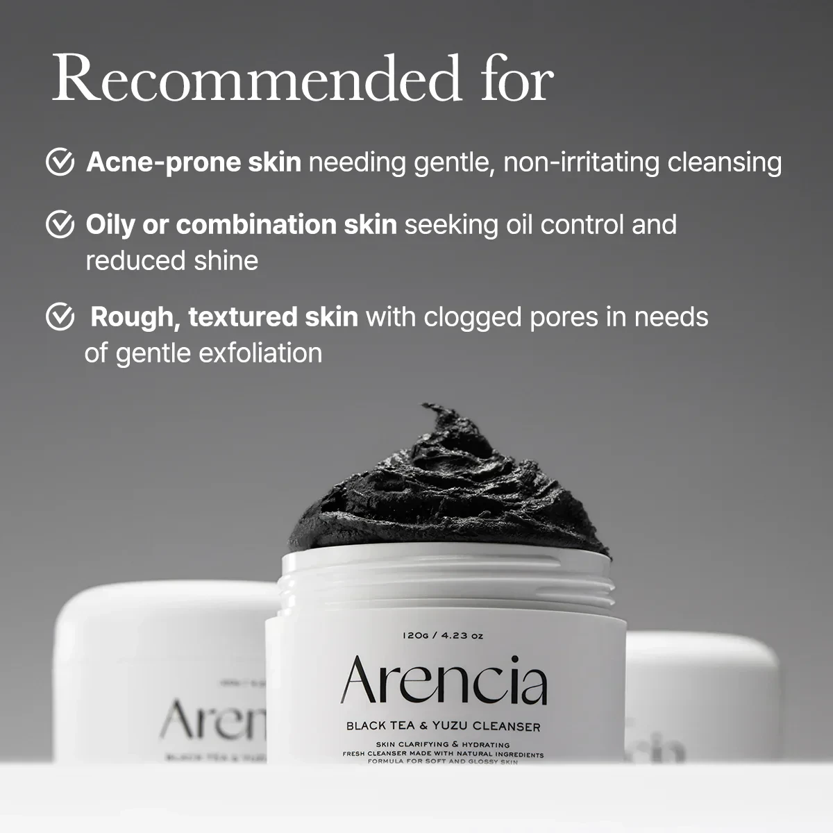 ARENCIA  Black Tea Rice Mochi Cleanser - 120g