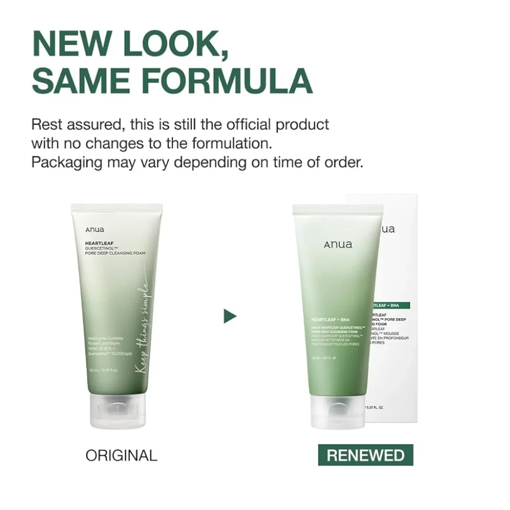 Anua Heartleaf + BHA Quercetinol Pore Deep Cleansing Foam 150ml (New Packaging)