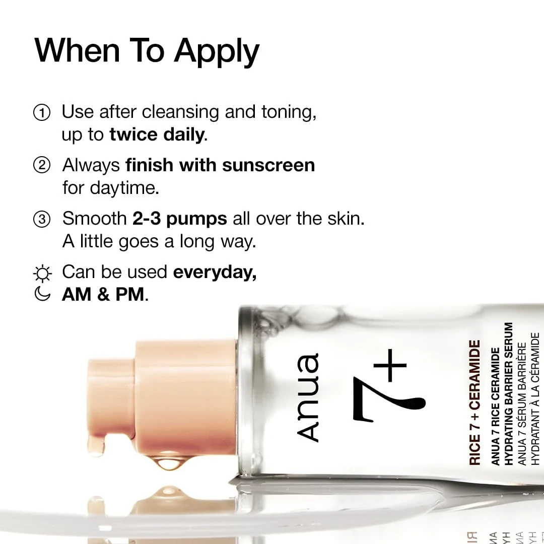 ANUA  7 Rice Ceramide Hydrating Barrier Serum - 50ml