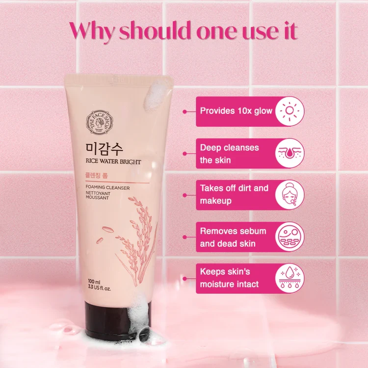 The Faceshop Rice Water Bright Facial Foaming Cleanser 150 ml