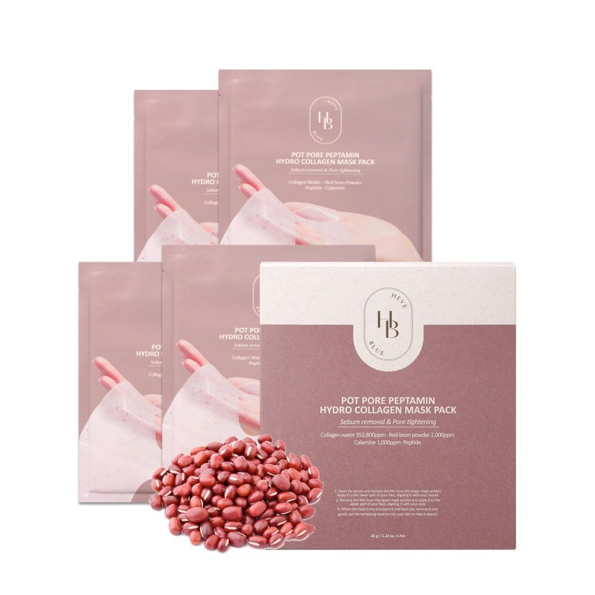 HEVEBLUE  Pot Pore Peptamin Hydro Collagen Mask Pack