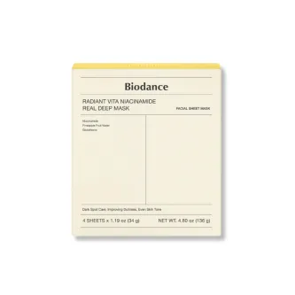 BIODANCE  Radiant vita Niacinamide Real Deep Mask (4ea)